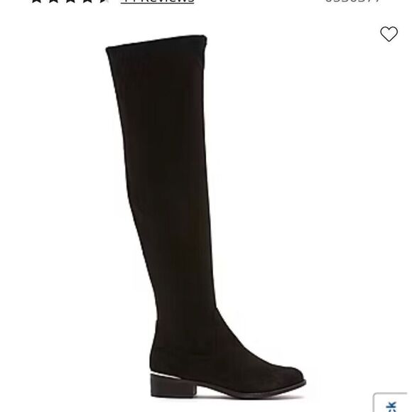 NWT Worthington Women’s Philomena Stacked Heel over the knee Boots Black 10.5 M - Picture 1 of 11